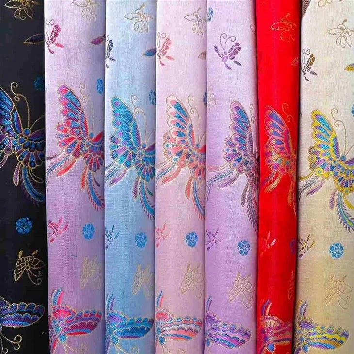 YiLi Custom Rich Butterfly Jacquard Stof til Mode