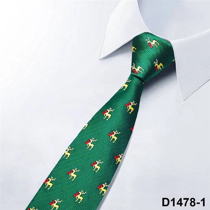 Festive Neckwear Reindeer Woven Necktie Christmas Tie